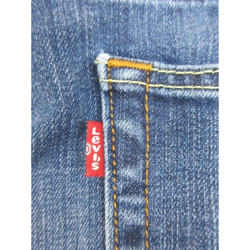 Levis 527 Bootcut Jeans Mens 34x30 Blue Medium Wash Slim Stretch Denim Casual